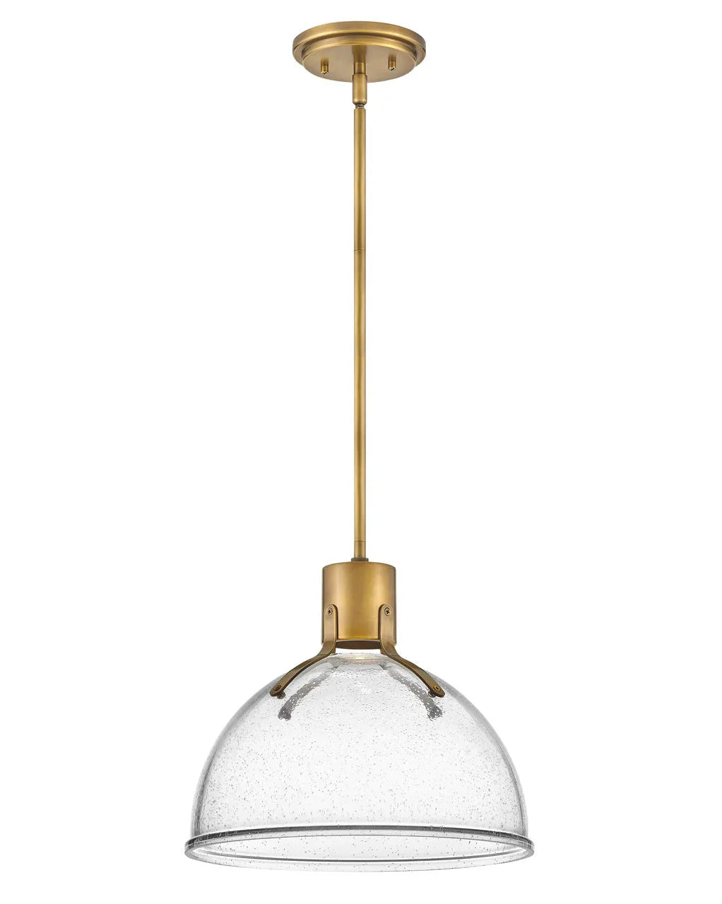 Pendant Argo - Small-Hinkley Lighting-HINKLEY-3487HB-CS-PendantsHeritage Brass with Clear Seedy glass-2-France and Son