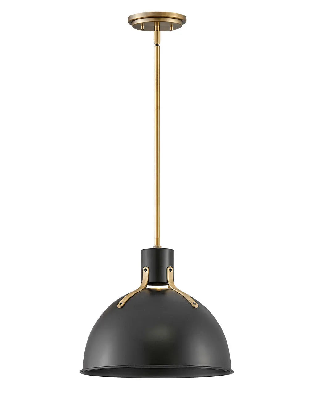 Pendant Argo - Small-Hinkley Lighting-HINKLEY-3487SK-PendantsSatin Black with Lacquered Brass accents-4-France and Son