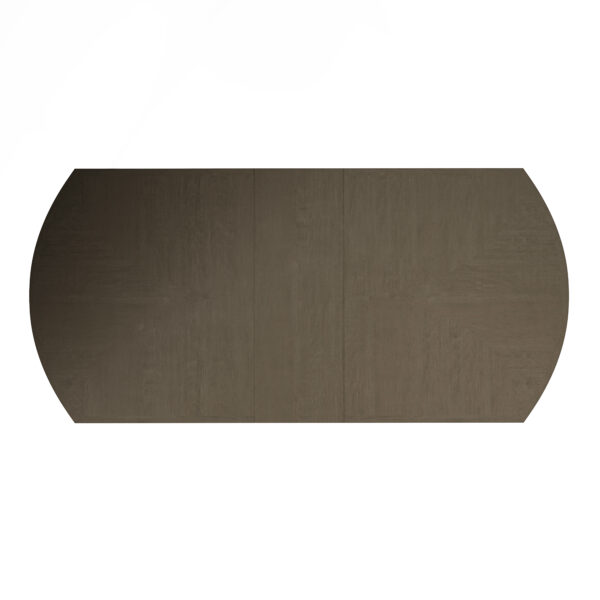 Additional view of Cove Rectangular Dining Table in taupe and greige.
