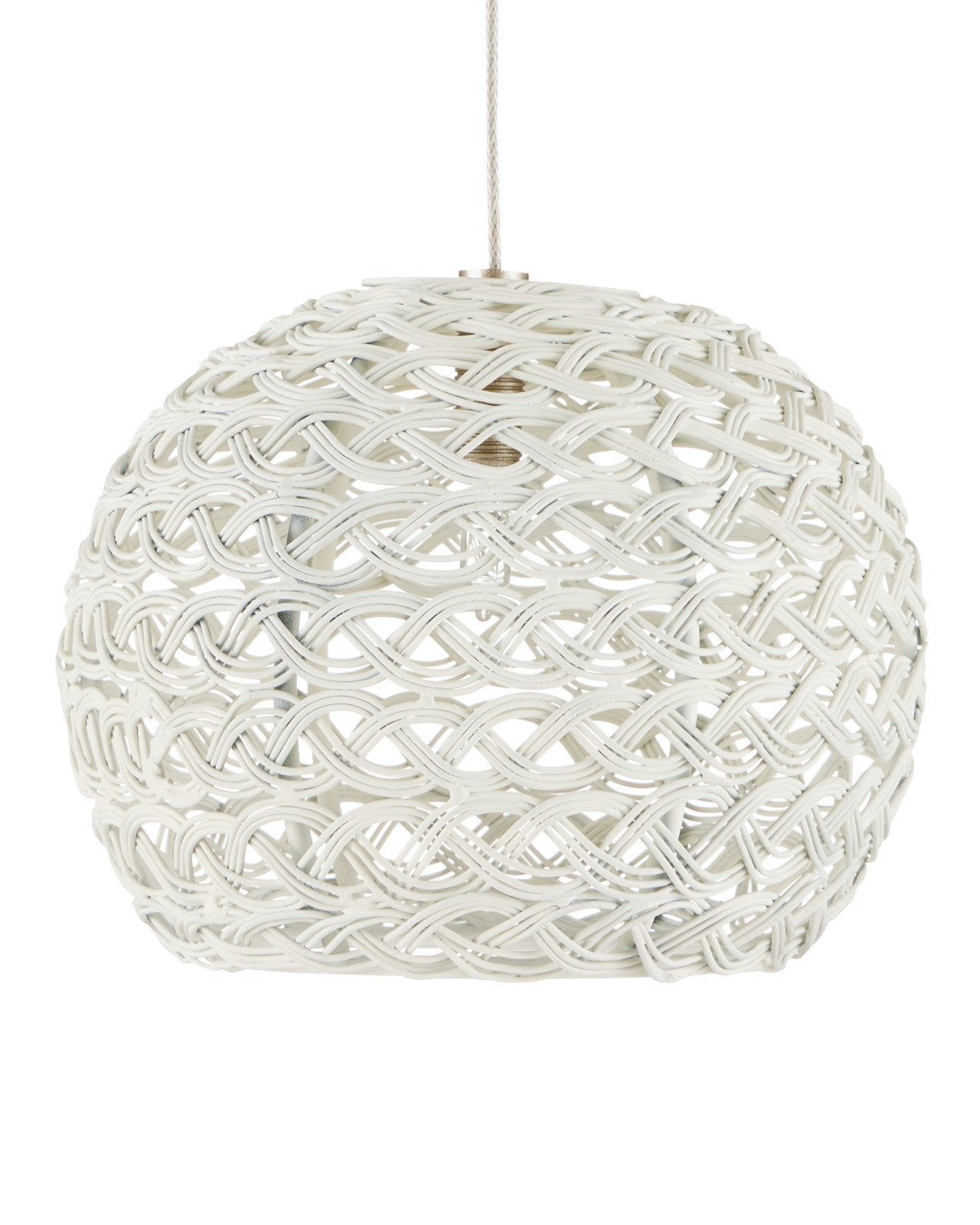 Piero White 3-Light Round Multi-Drop Pendant