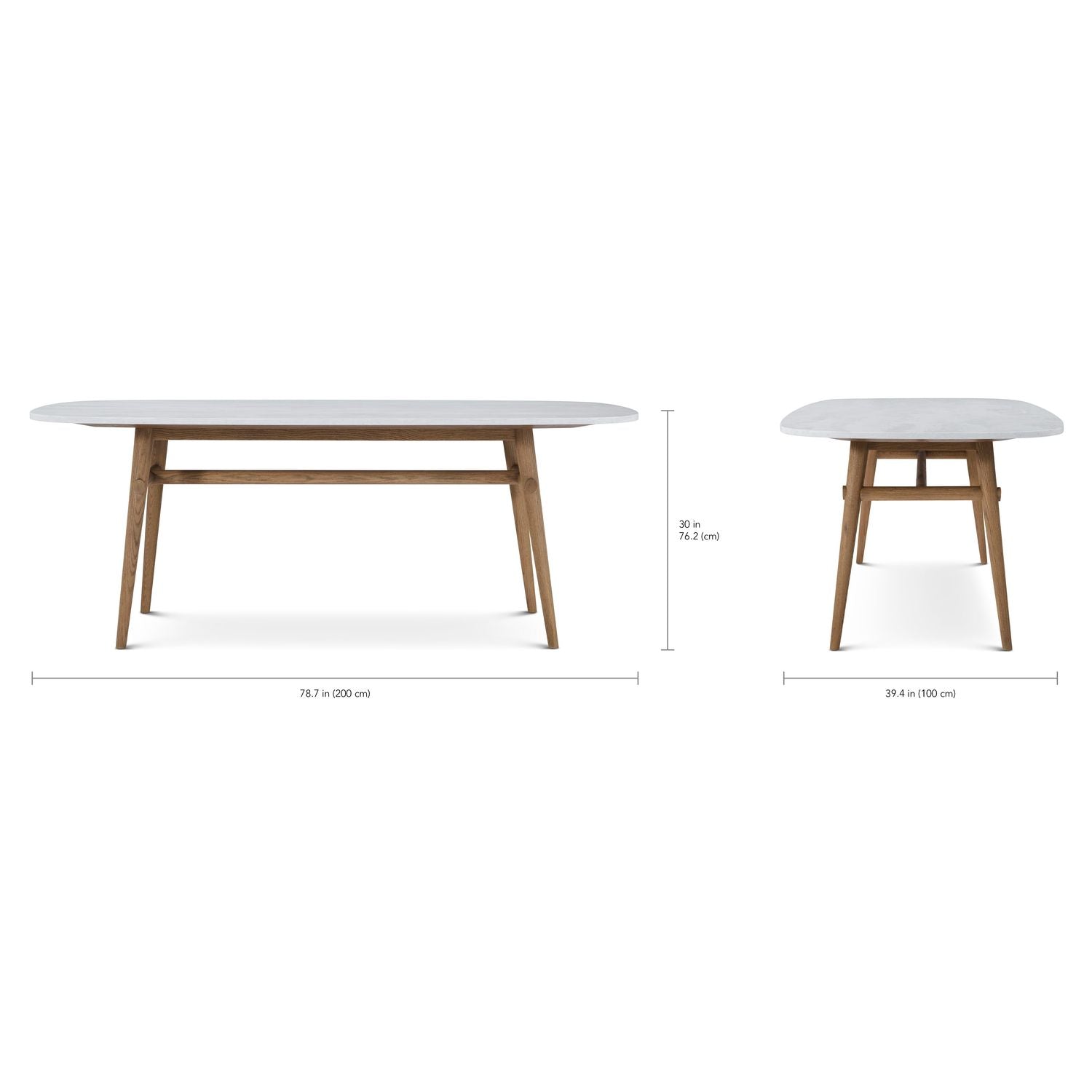 Madrid Quartz Oval Dining Table
