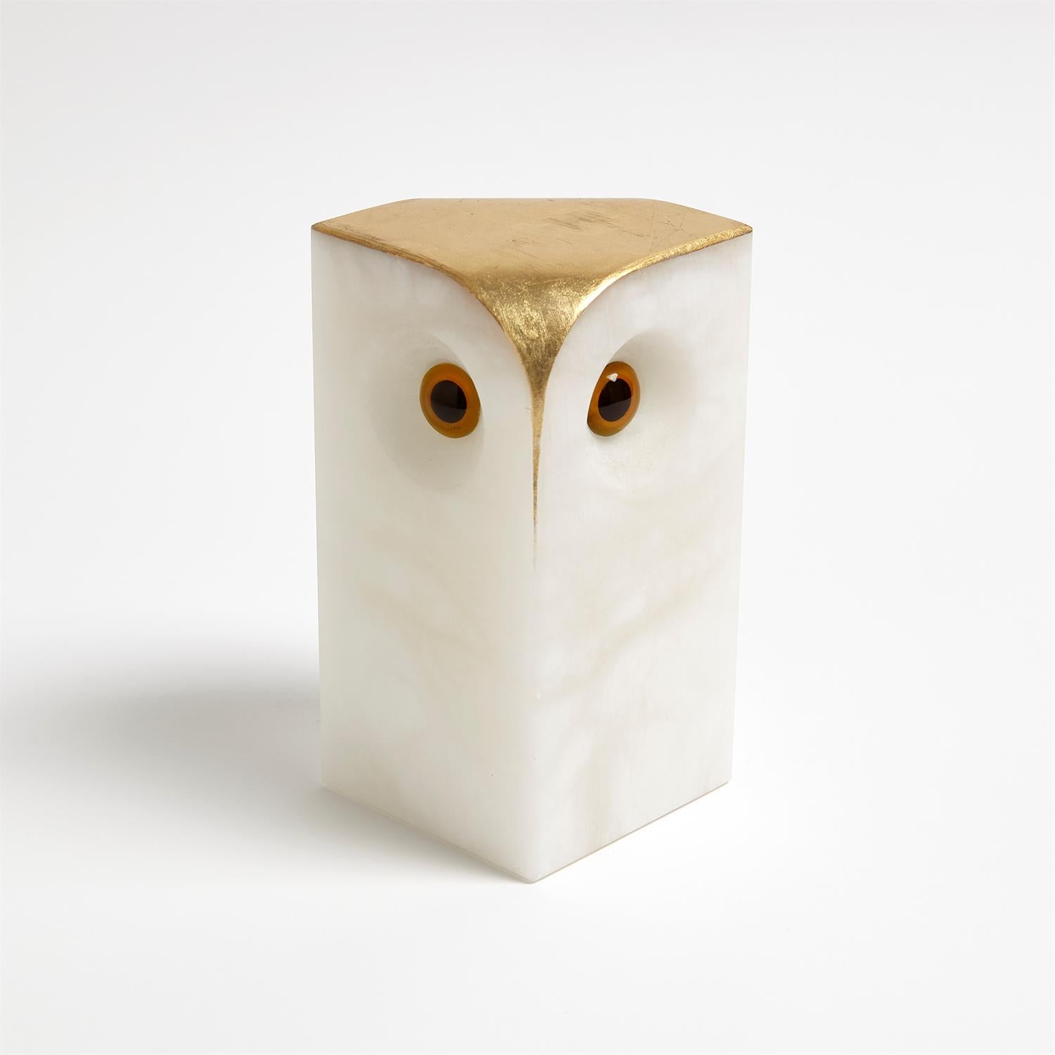 Alabaster Owl-Global Views-GVSA-3.31548-Decorative ObjectsLarge-1-France and Son