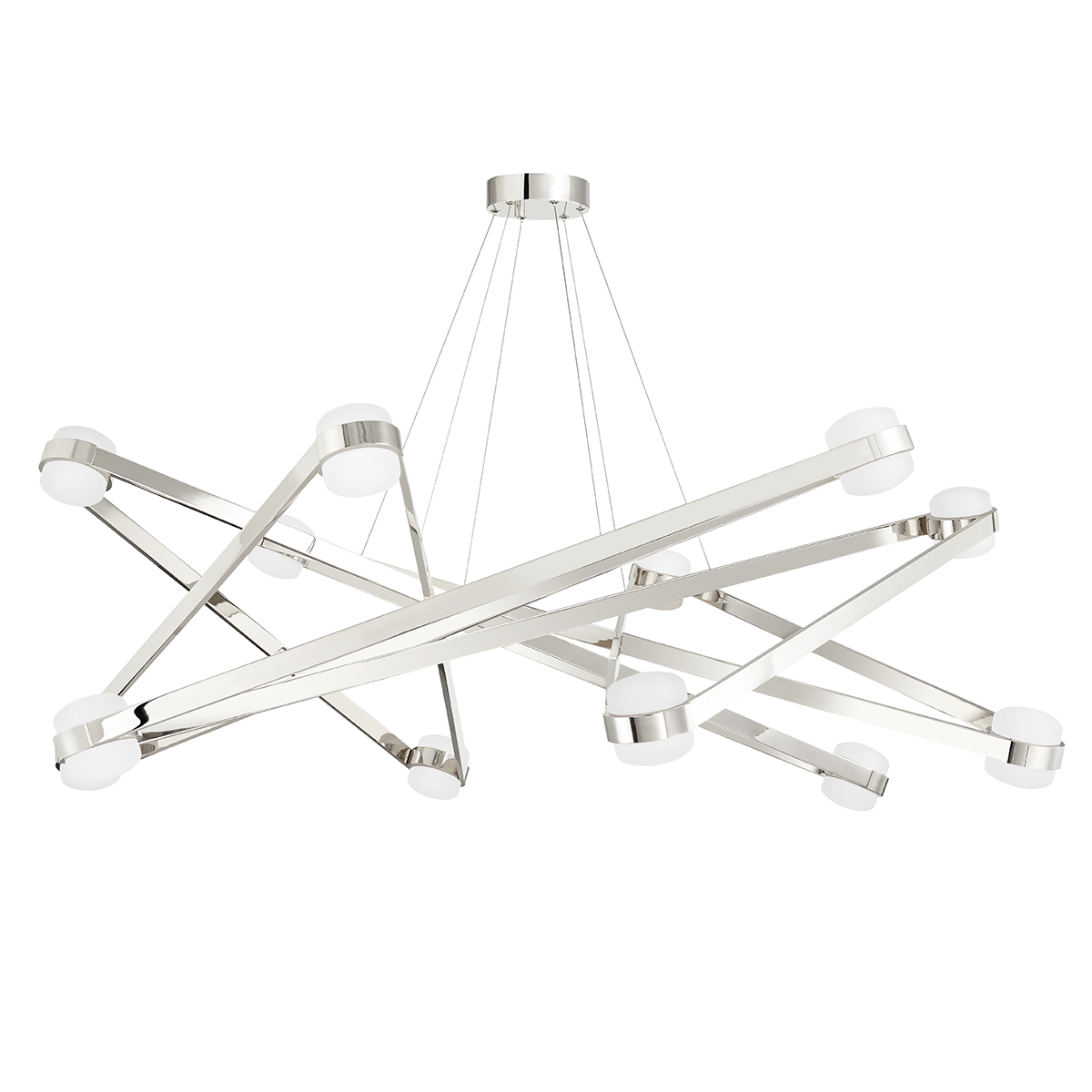 Orbit 12 Light Chandelier-Hudson Valley-HVL-2756-PN-ChandeliersPolished Nickel-2-France and Son