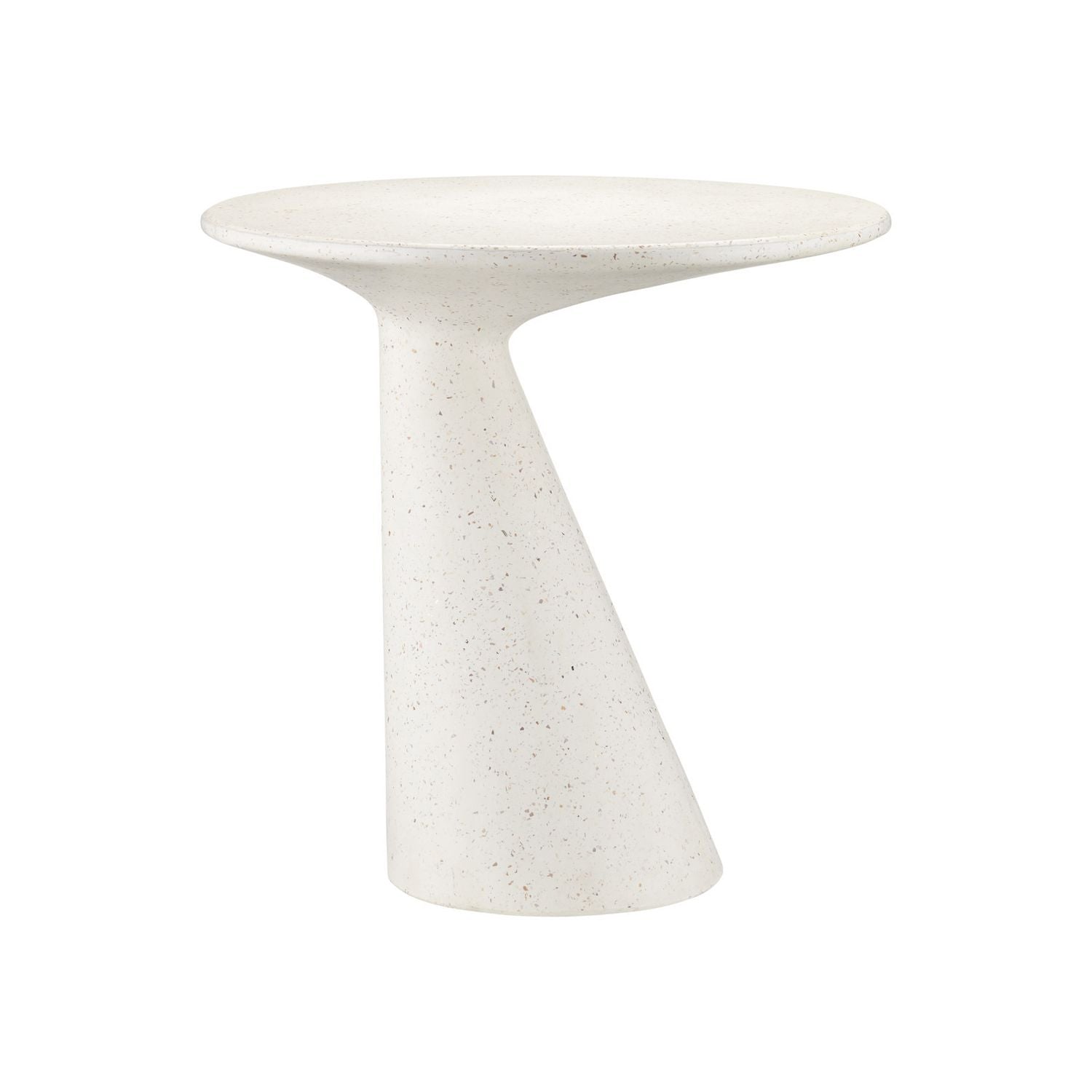 Alternate view of Pendurado Ivory Terrazzo C Table in ivory and off-white.