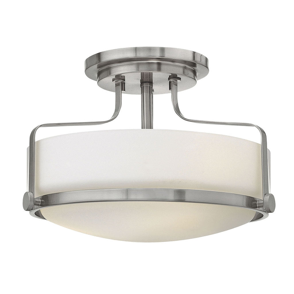 Foyer Harper Medium Semi-Flush Mount-Hinkley Lighting-HINKLEY-3641BN-LED-Flush MountsBrushed Nickel-2-France and Son