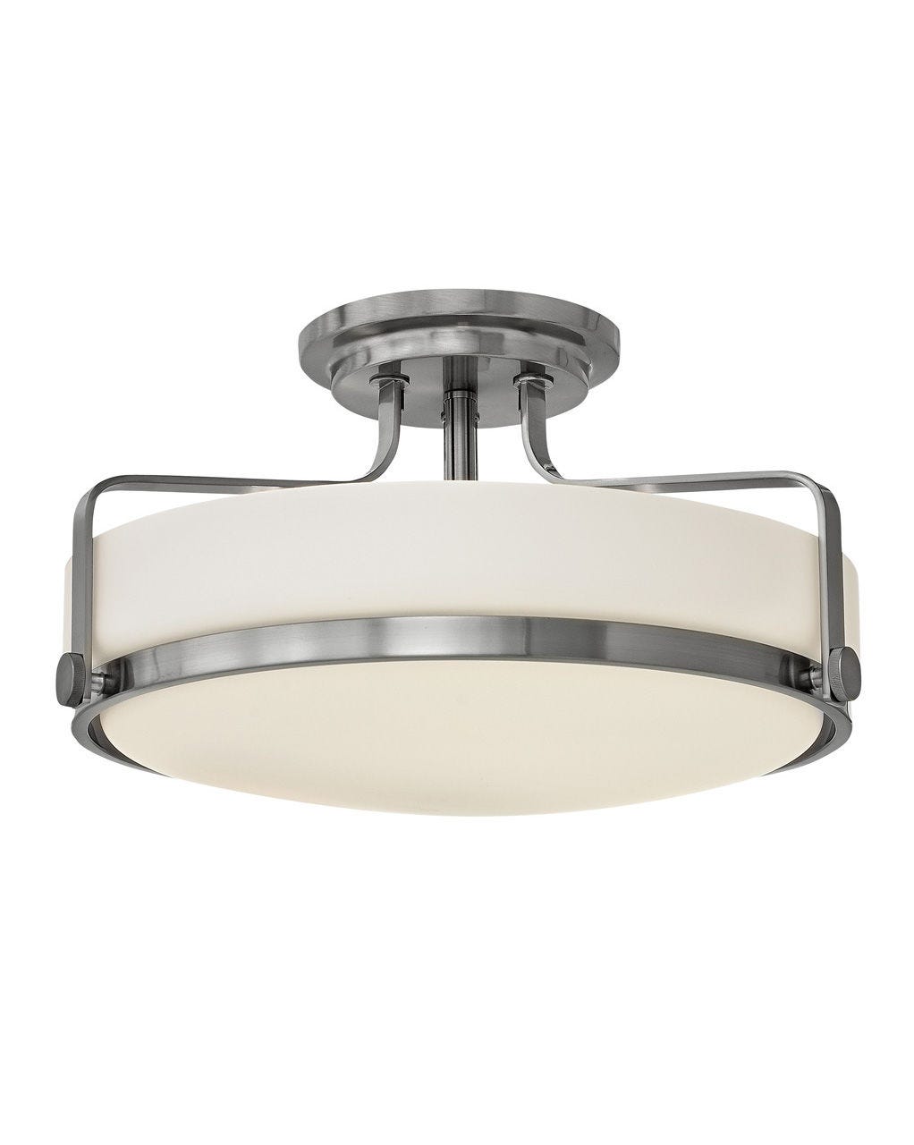 Foyer Harper Large and Small Semi-Flush Mount-Hinkley Lighting-HINKLEY-3643BN-Flush MountsLarge-Brushed Nickel-NON-LED-10-France and Son