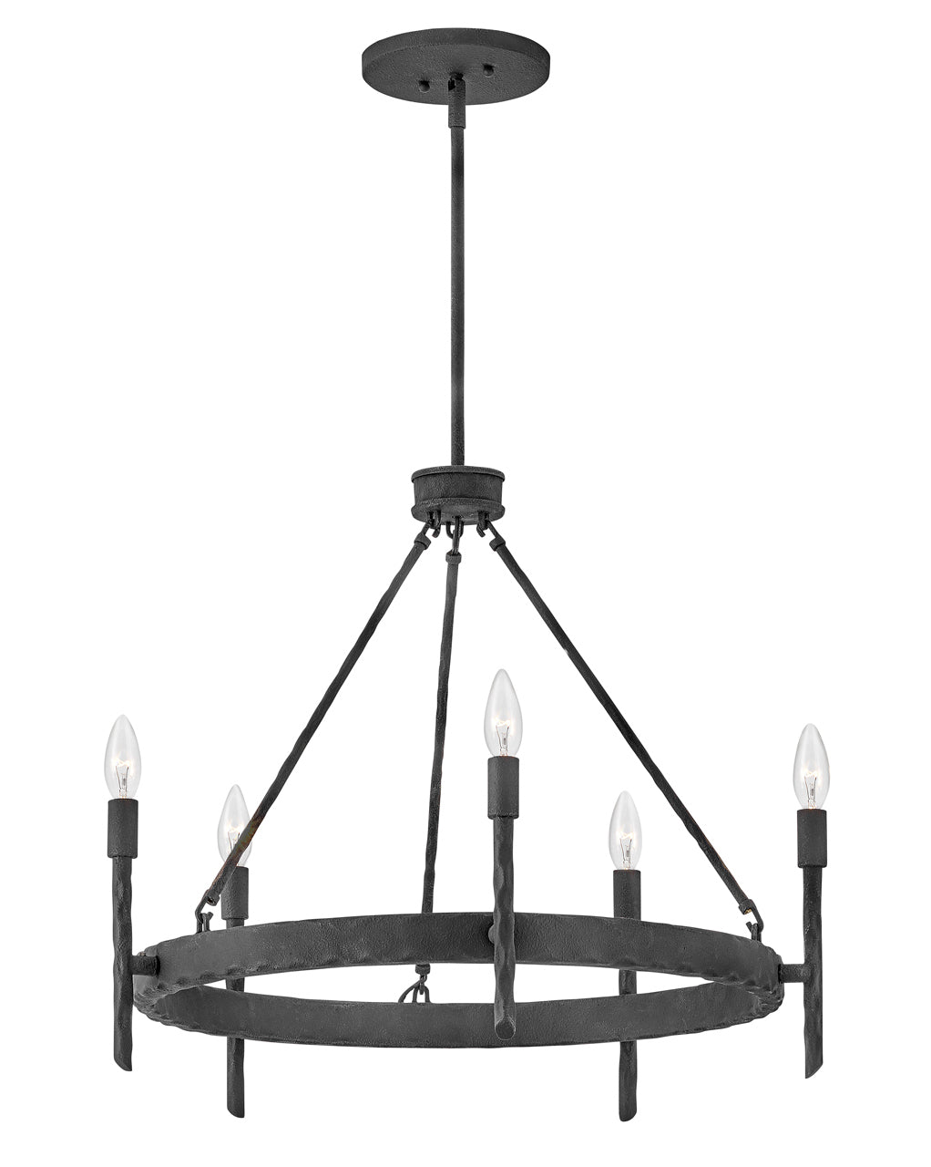 Chandelier Tress - Single Tier-Hinkley Lighting-HINKLEY-3675FE-ChandeliersBlack-Medium-4-France and Son