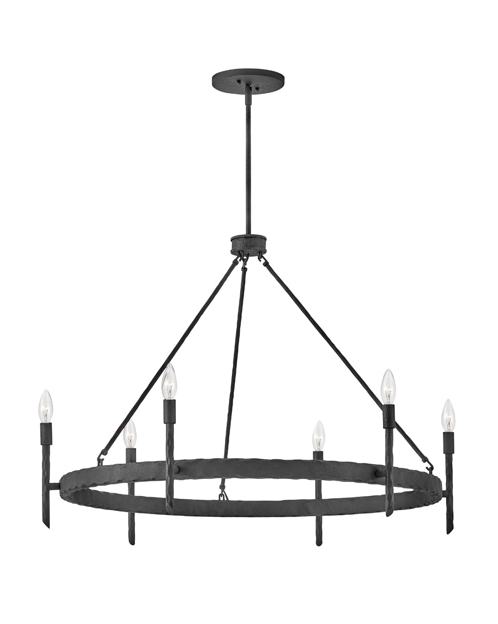 Chandelier Tress - Single Tier-Hinkley Lighting-HINKLEY-3678FE-ChandeliersBlack-Large-2-France and Son