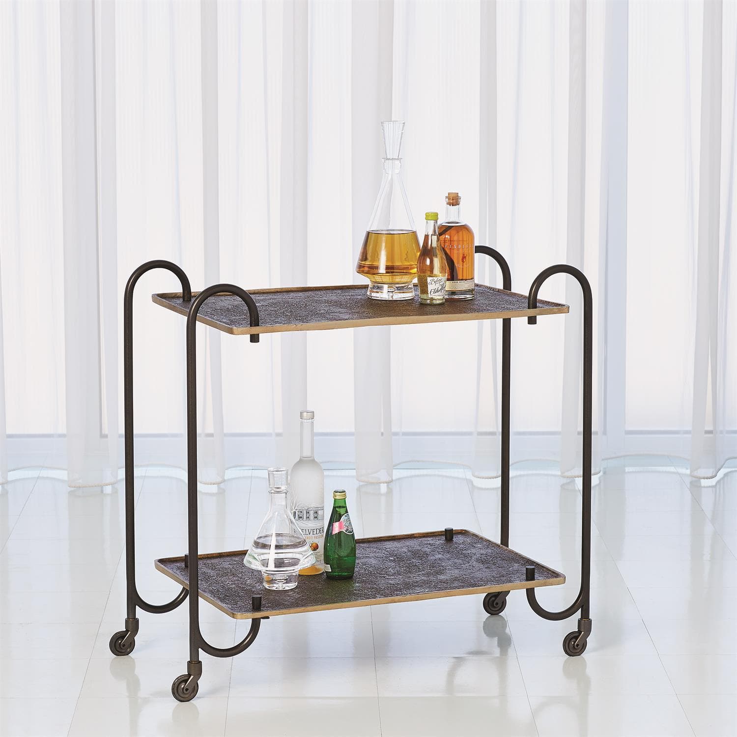 Blade Bar Cart-Bronze-Global Views-GVSA-9.93130-Bar Storage-1-France and Son