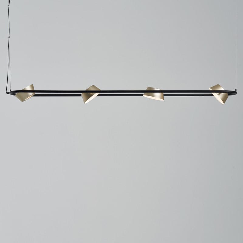 OLO Linear Pendant Light-Seed Design-SEED-SLD-130PL4-BK-PendantsShiny Black-4-France and Son