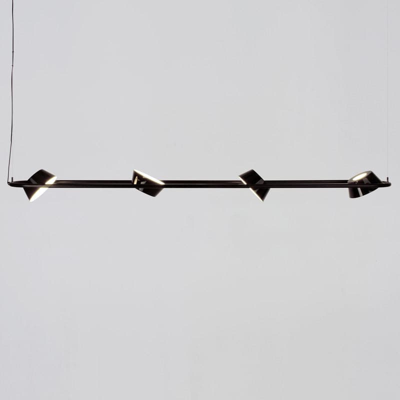 OLO Linear Pendant Light-Seed Design-SEED-SLD-130PL4-BK-PendantsShiny Black-5-France and Son