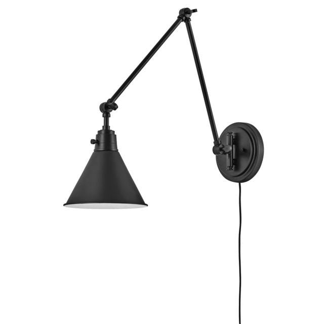 Sconce Arti - Medium Single Light Sconce-Hinkley Lighting-HINKLEY-3692BK-Wall SconcesBlack-1-France and Son