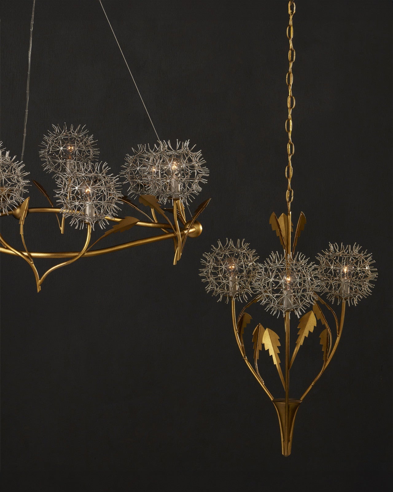 Dandelion Silver & Gold Chandelier