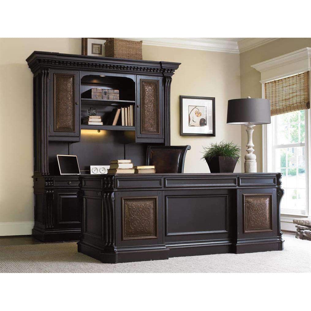 Telluride 76'' Executive Desk w/Leather Panels-Hooker-HOOKER-370-10-363-Desks-4-France and Son