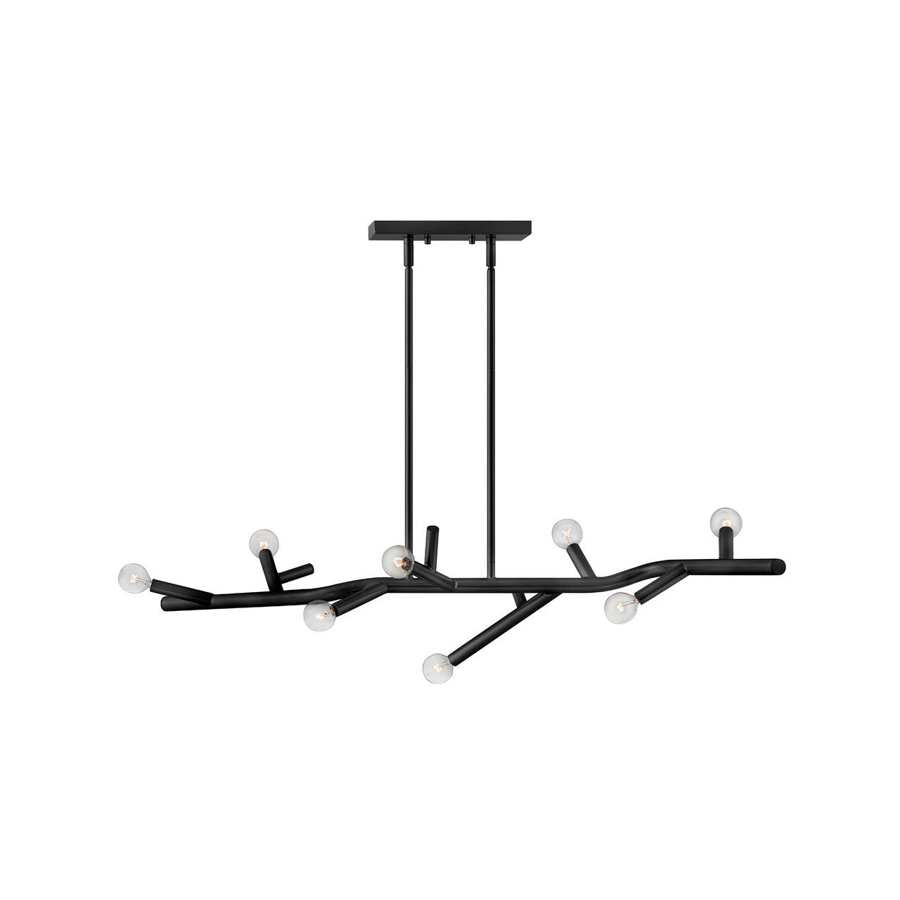 Chandelier Twiggy Eight Linear-Hinkley Lighting-HINKLEY-37095BK-1-ChandeliersBlack-1-France and Son