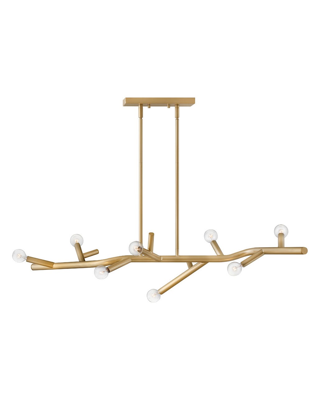 Chandelier Twiggy Eight Linear-Hinkley Lighting-HINKLEY-37095LB-ChandeliersLight Brass-2-France and Son