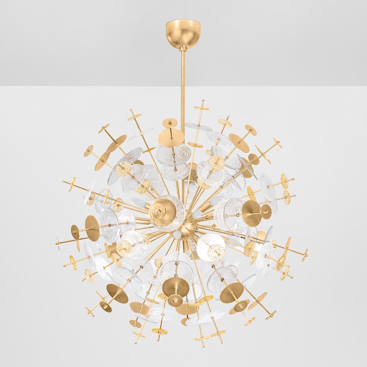 Gleason Chandelier - Vintage Gold Leaf 12 Lights