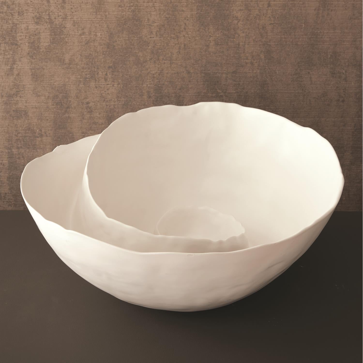 Spiral Bowl - Matte White-Global Views-GVSA-7.10371-Bowls-1-France and Son