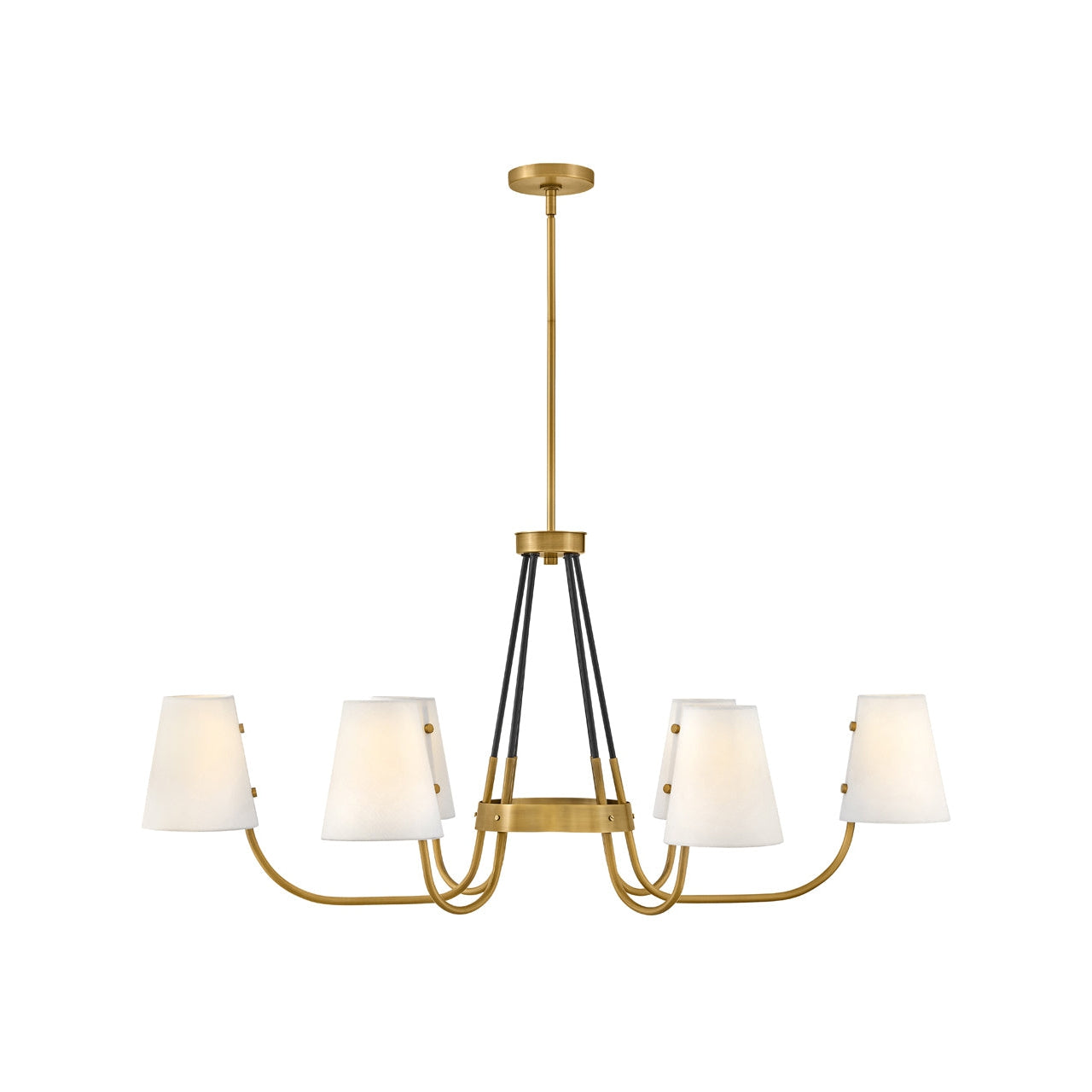 Chandelier Aston - Six Light Linear-Hinkley Lighting-HINKLEY-37388HB-Chandeliers-1-France and Son