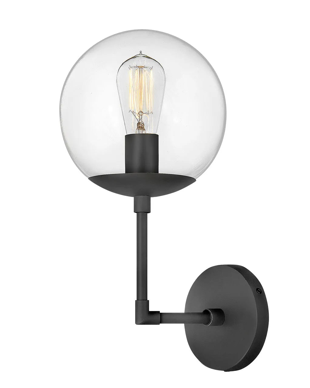 Warby Single Light Sconce-Hinkley Lighting-HINKLEY-3742BK-Wall SconcesBlack-3-France and Son