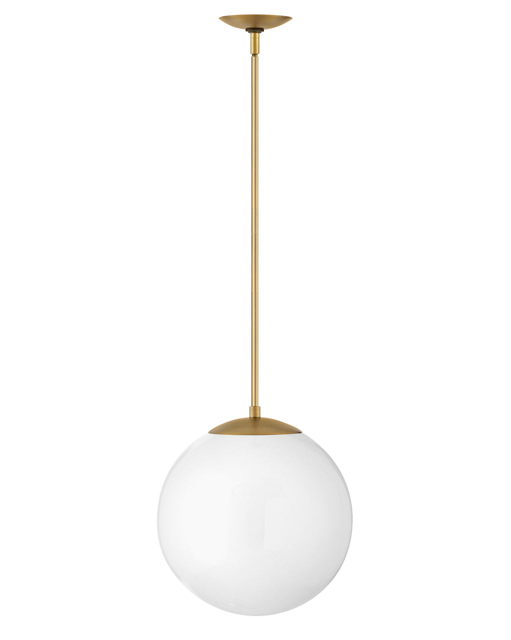 Warby Medium Pendant-Hinkley Lighting-HINKLEY-3744HB-WH-PendantsHeritage Brass with White glass-2-France and Son