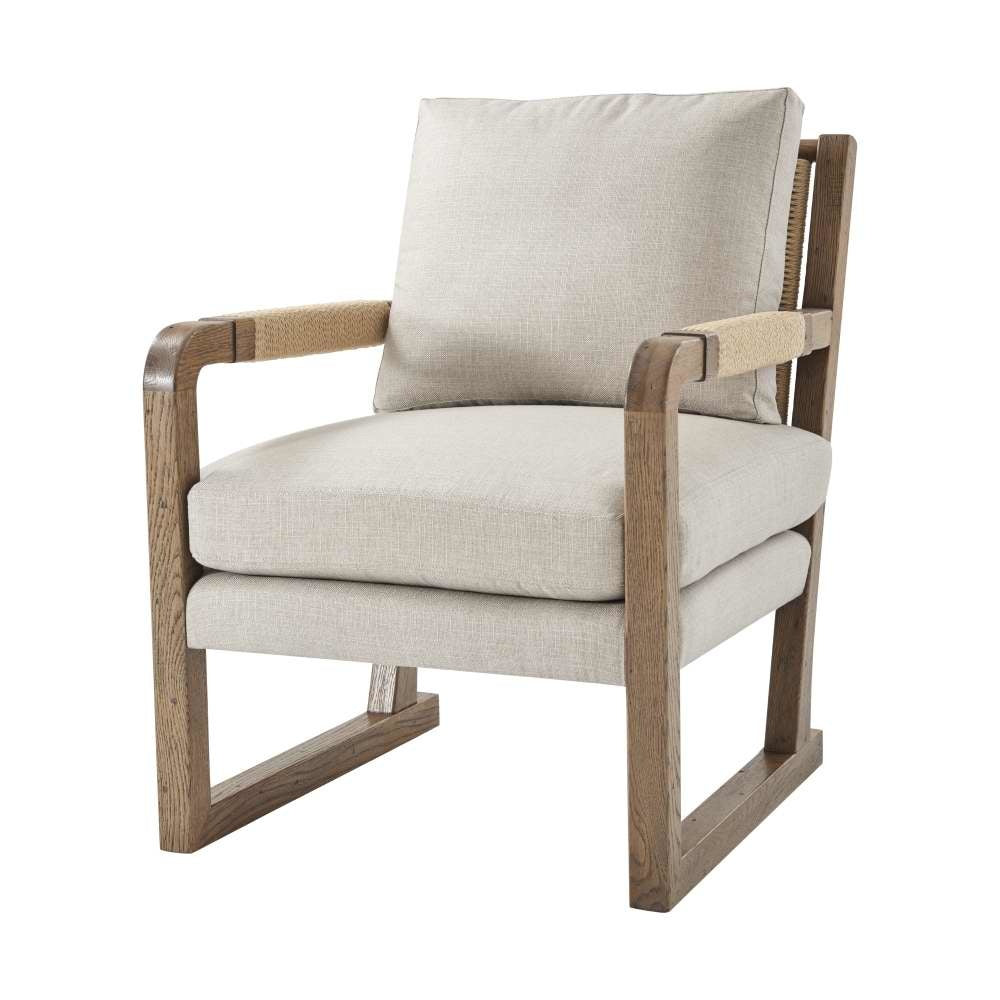 Cabell Upholstered Chair II-Theodore Alexander-THEO-CB42011.1BFR-Lounge Chairs-1-France and Son