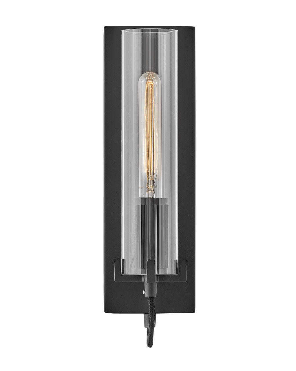 Ryden Single Light Sconce-Hinkley Lighting-HINKLEY-37850BK-Wall SconcesBlack-2-France and Son