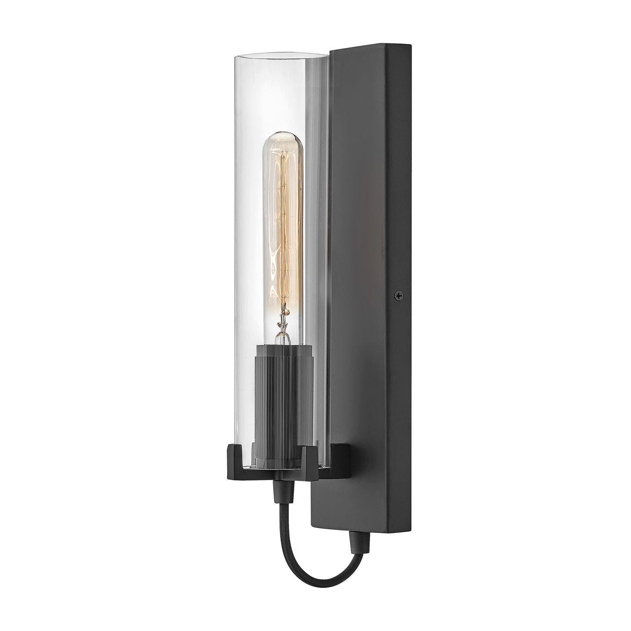 Ryden Single Light Sconce-Hinkley Lighting-HINKLEY-37850BK-Wall SconcesBlack-1-France and Son