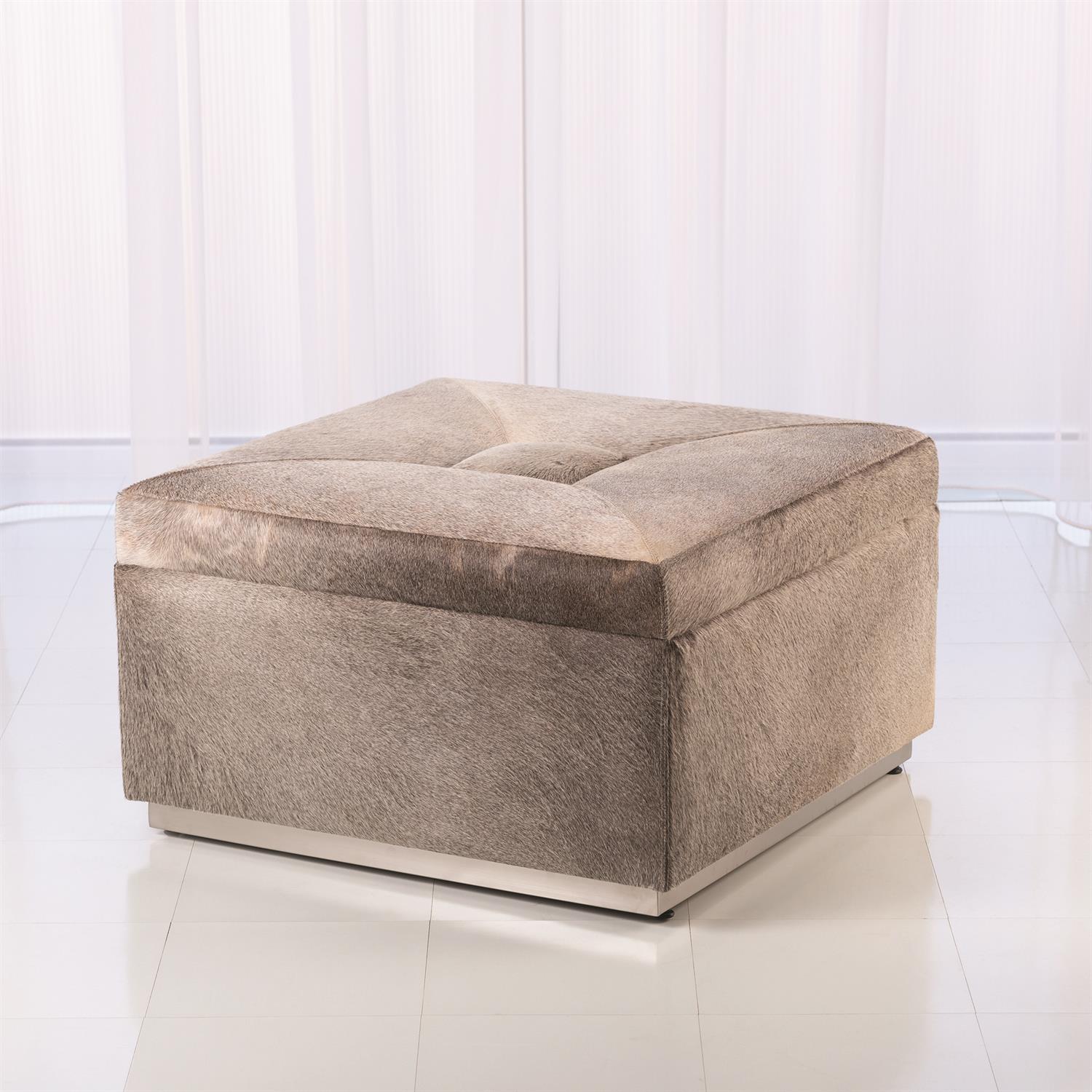 Metro Square Storage Ottoman-Grey Hair-o-Global Views-GVSA-7.91048-Stools & Ottomans-1-France and Son