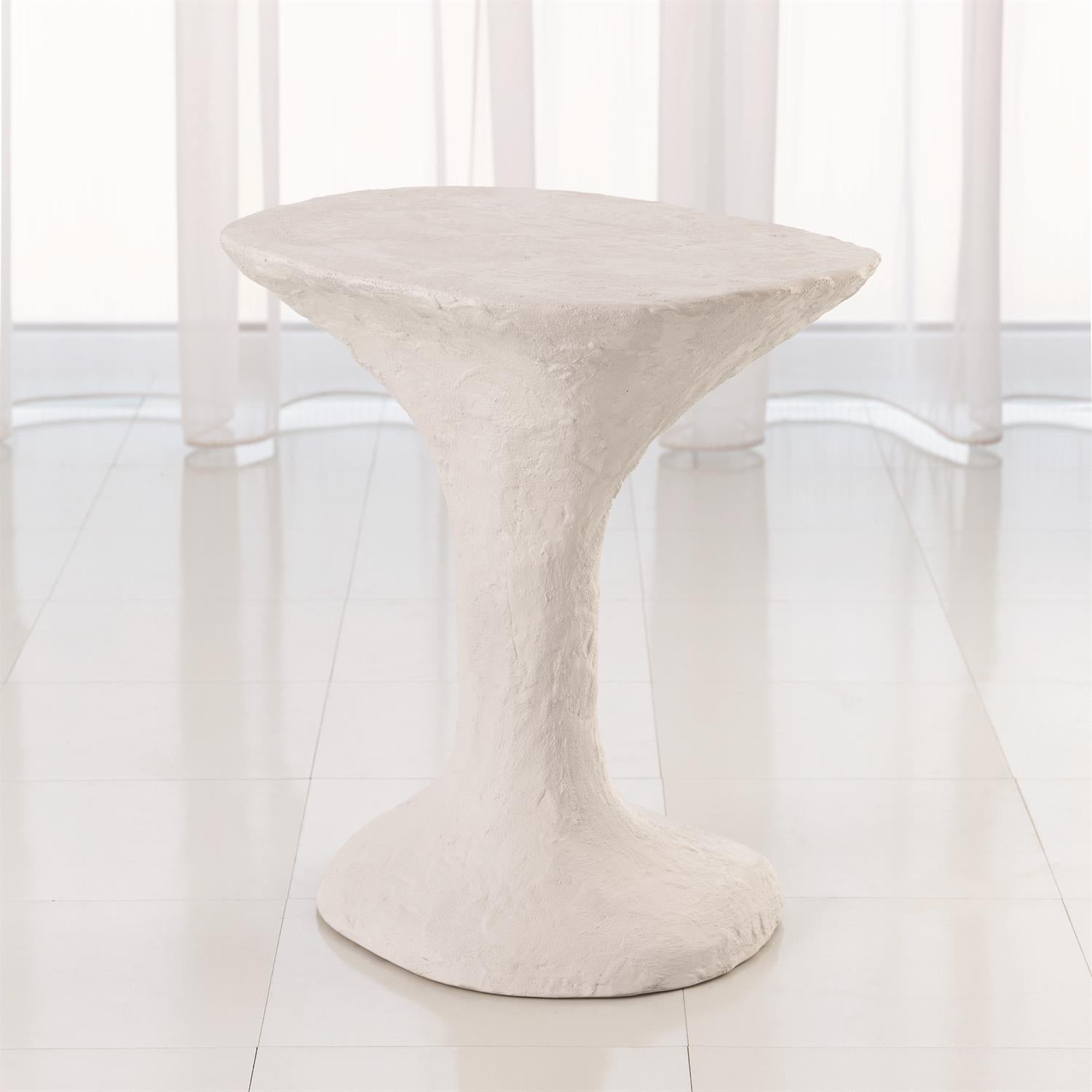 Primitive Accent Table - Soft White-Global Views-GVSA-7.30153-Side Tables-1-France and Son