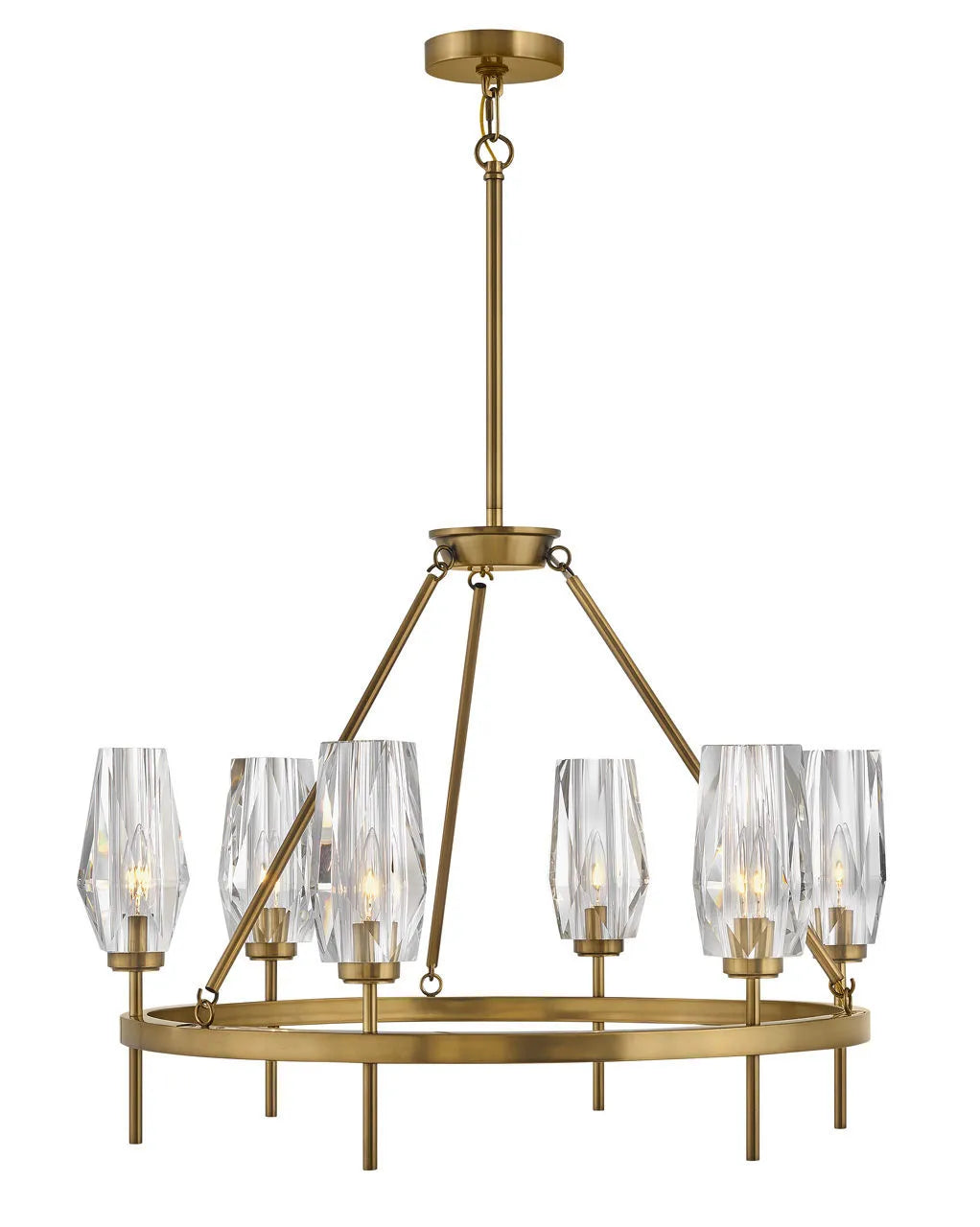 Chandelier Ana - Medium Single Tier-Hinkley Lighting-HINKLEY-38255HB-ChandeliersBrass-2-France and Son