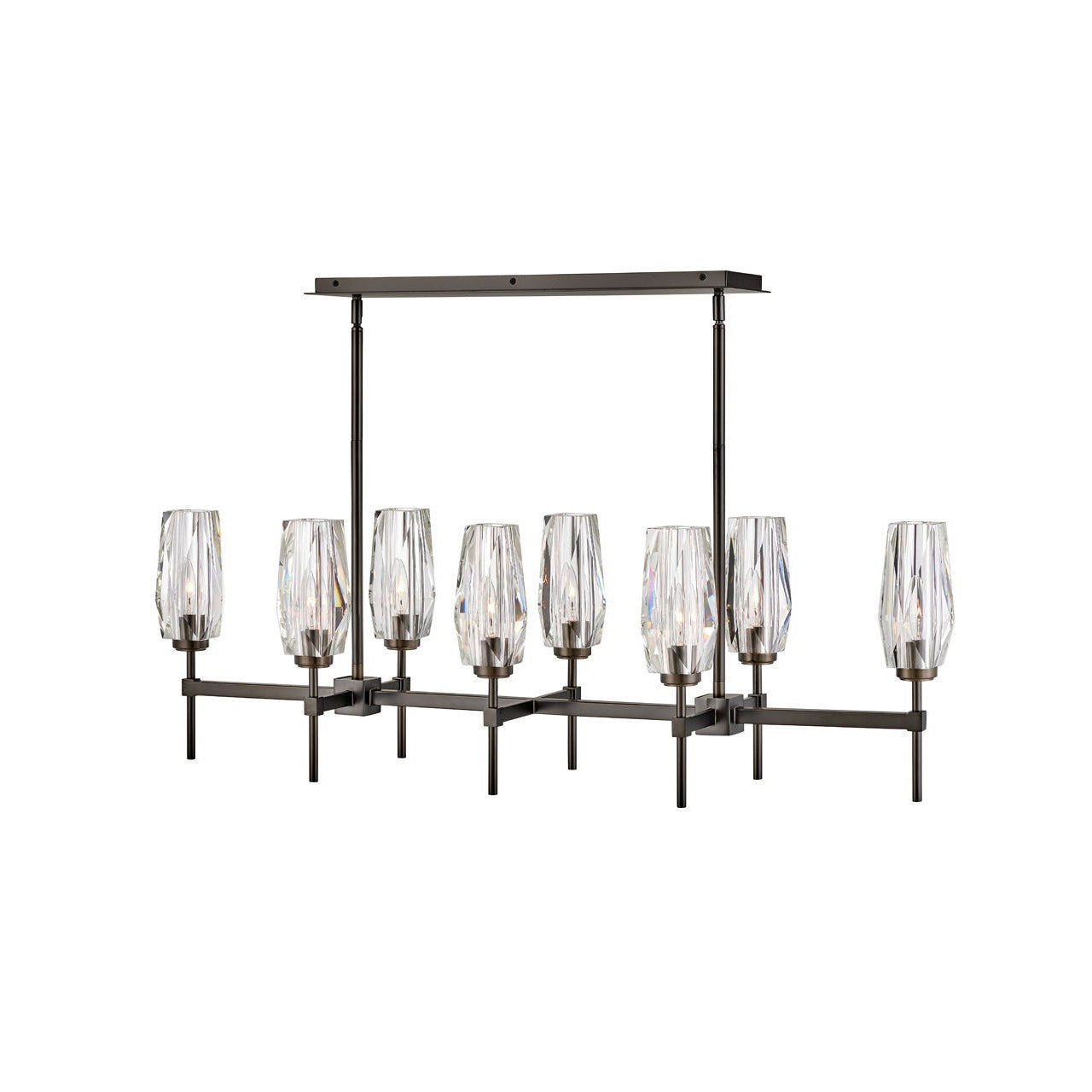 Ana Eight Light Linear-Hinkley Lighting-HINKLEY-38256BX-ChandeliersBlack Oxide-1-France and Son