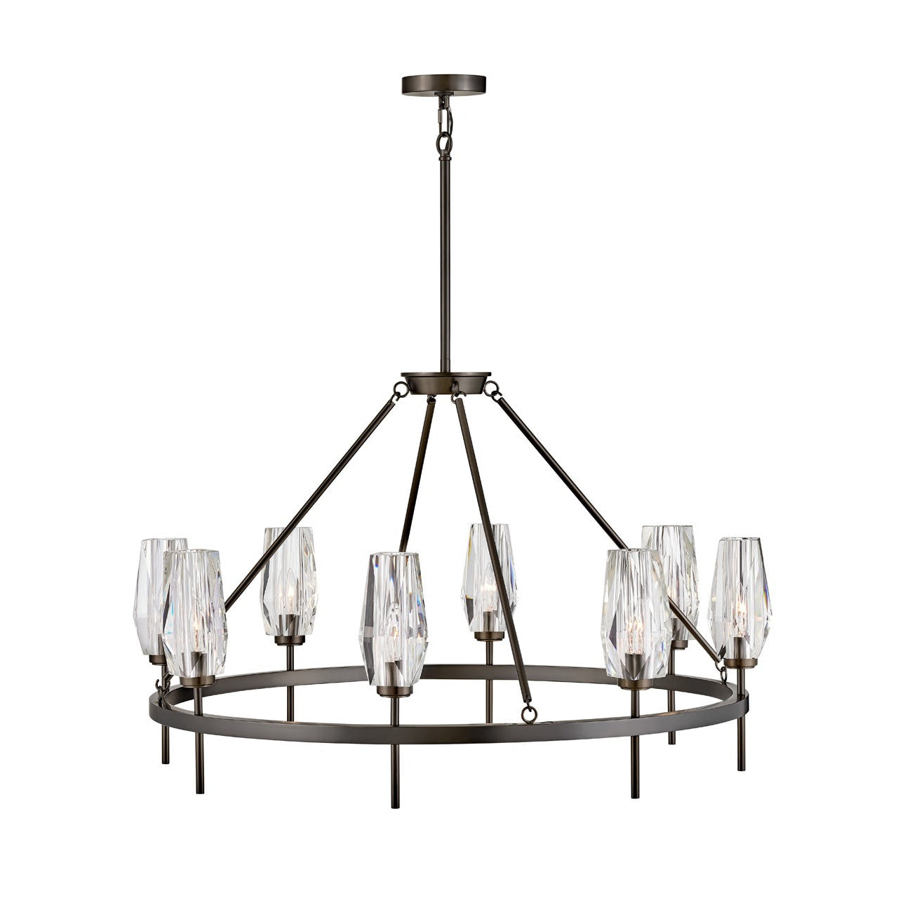 Ana Large Single Tier-Hinkley Lighting-HINKLEY-38258BX-ChandeliersBlack-1-France and Son