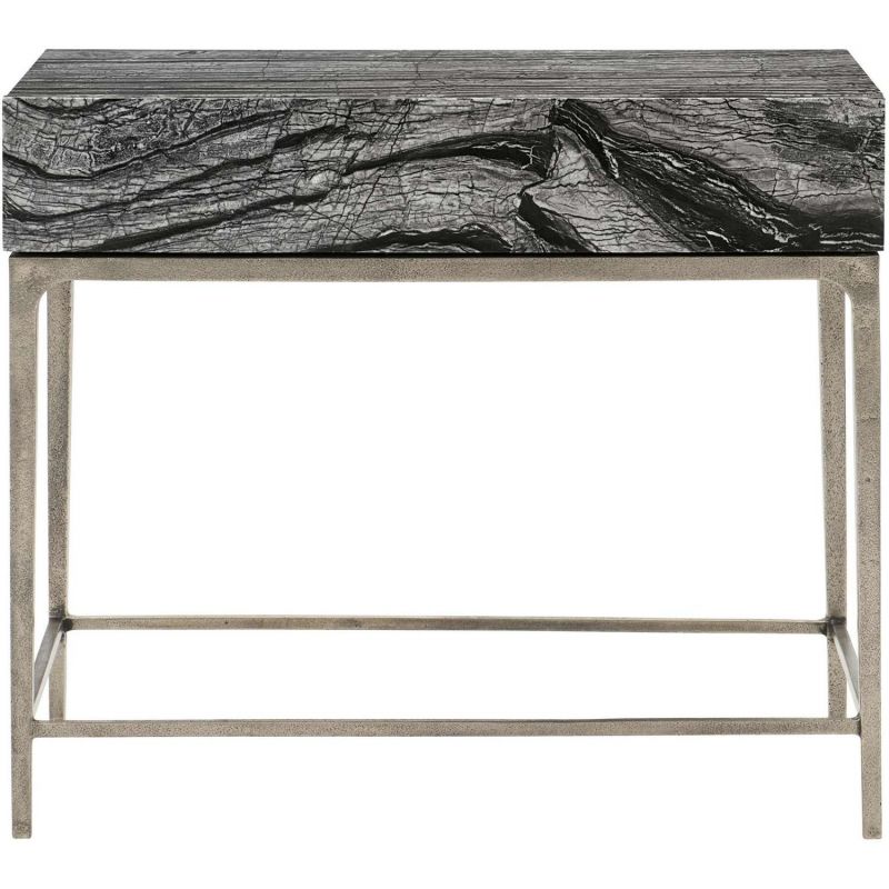 Bernhardt Furniture Linea Nightstand in Black Forest Marble-Bernhardt-BHDT-384216-Nightstands-1-France and Son