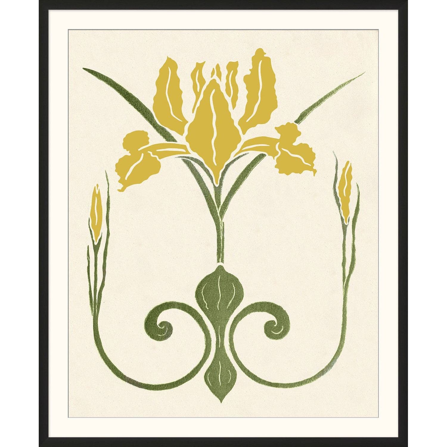 Art Déco Flowers 2-Wendover-WEND-38419-Wall Art-1-France and Son