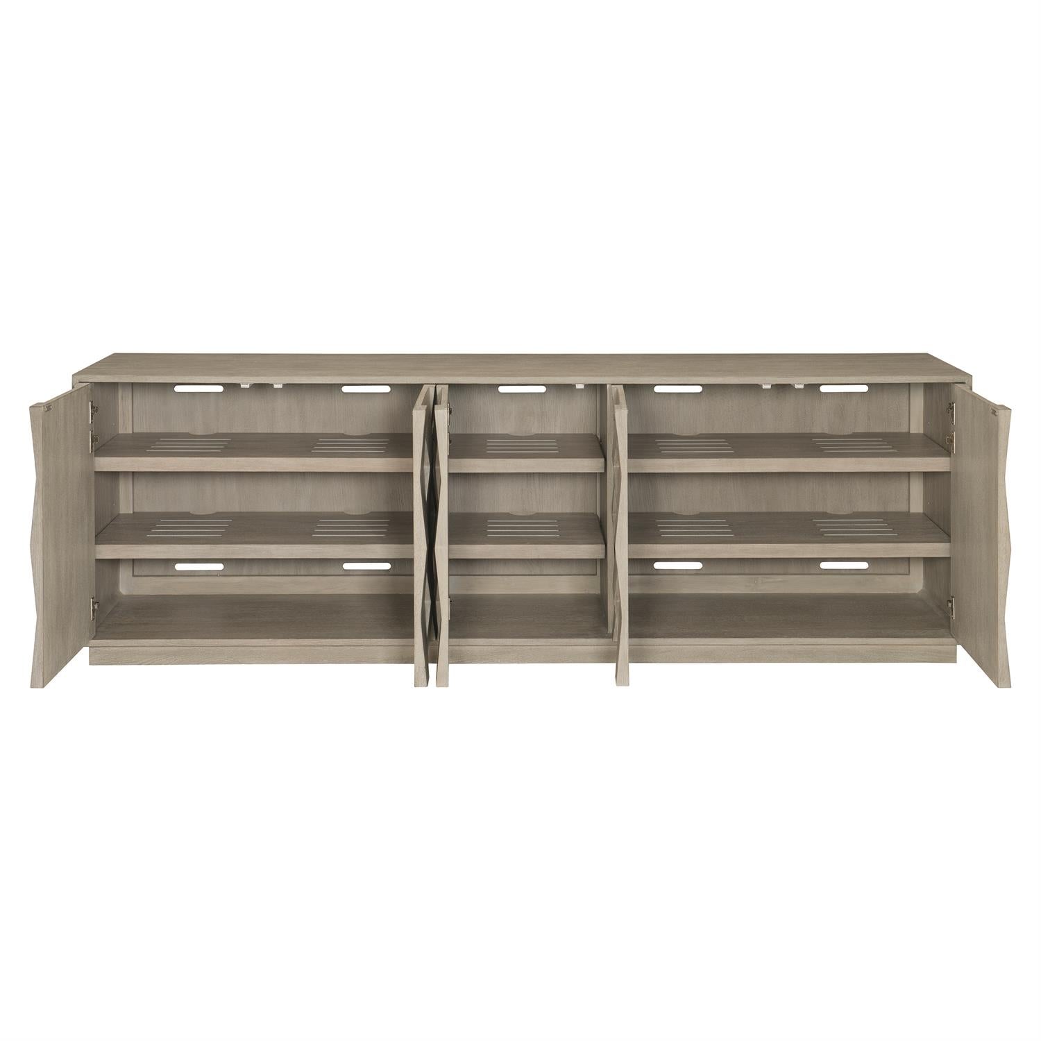 Linea Entertainment Credenza-Bernhardt-BHDT-384870B-Media Storage / TV StandsCharcoal Finish-6-France and Son