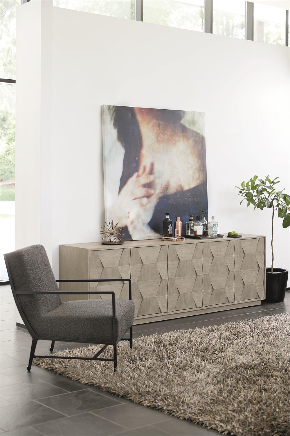 Linea Entertainment Credenza-Bernhardt-BHDT-384870B-Media Storage / TV StandsCharcoal Finish-3-France and Son