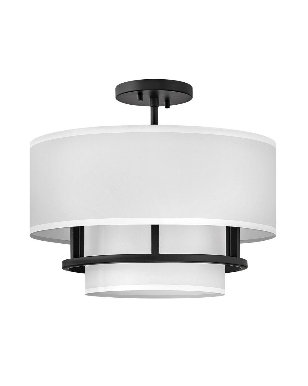 Foyer Graham - Semi-flush Mount-Hinkley Lighting-HINKLEY-38893BK-Flush MountsBlack-Medium-6-France and Son