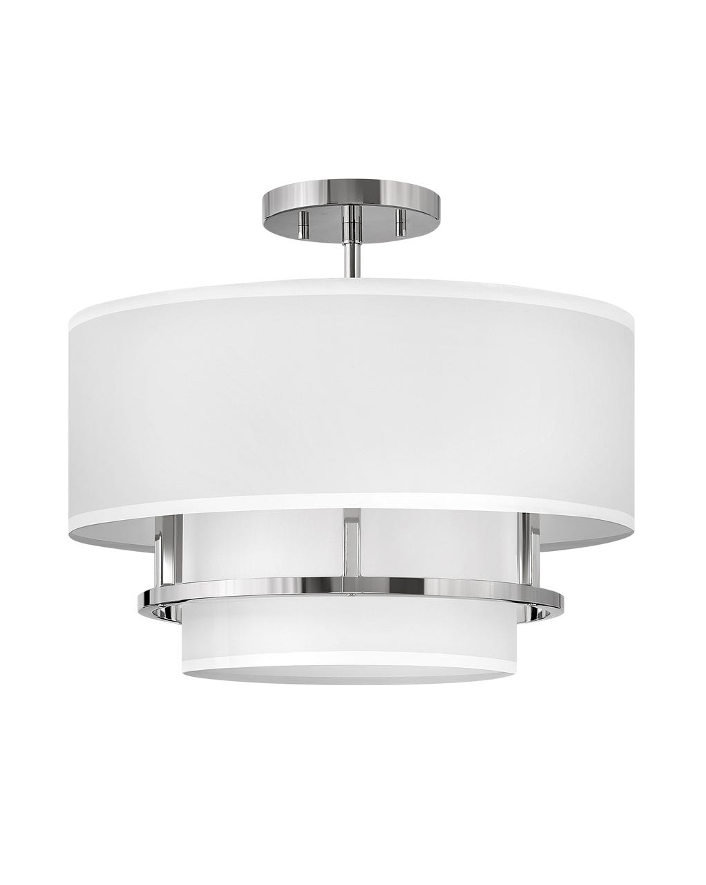 Foyer Graham - Semi-flush Mount-Hinkley Lighting-HINKLEY-38893PN-Flush MountsPolished Nickel-Medium-5-France and Son