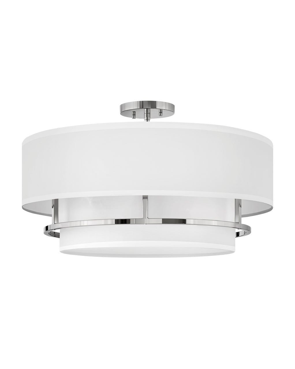 Foyer Graham - Large Semi-flush Mount-Hinkley Lighting-HINKLEY-38894PN-Flush MountsPolished Nickel-2-France and Son