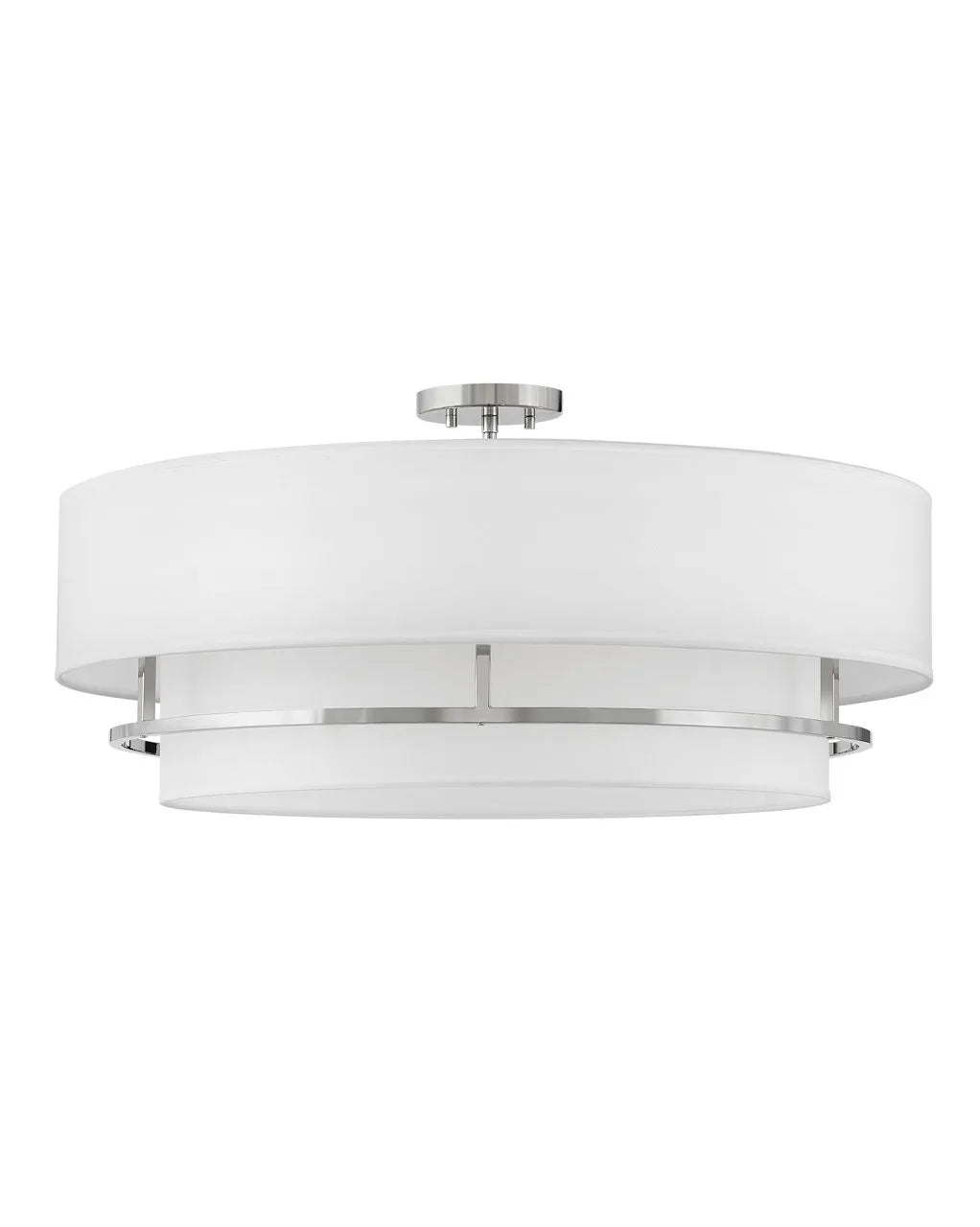 Foyer Graham - Extra Large Convertible Semi - Flush Mount-Hinkley Lighting-HINKLEY-38895PN-Flush MountsSilver-3-France and Son