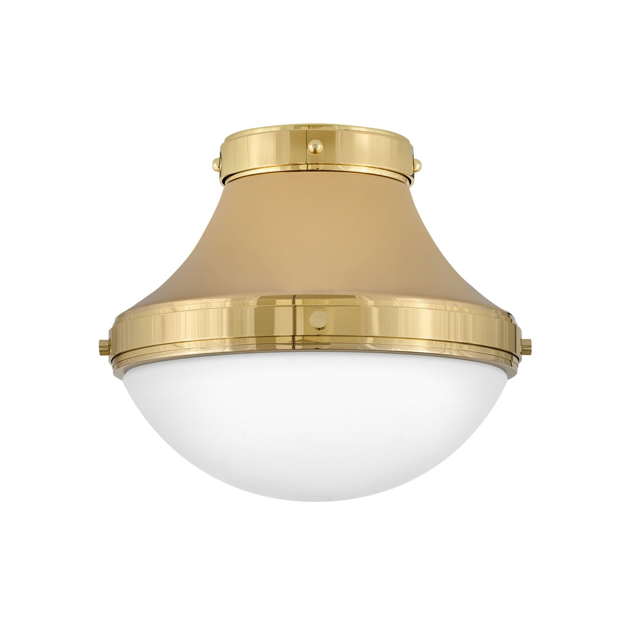 Foyer Oliver - Small Flush Mount-Hinkley Lighting-HINKLEY-39051BBR-Flush MountsBright Brass-1-France and Son