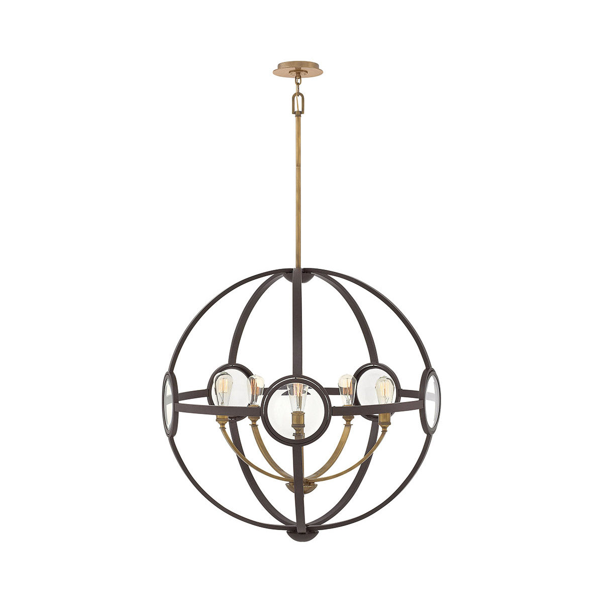 Fulham Chandelier Ceiling Light-Hinkley Lighting-HINKLEY-3925KZ-Chandeliers5 Light-Sphere-Buckeye Bronze-5-France and Son