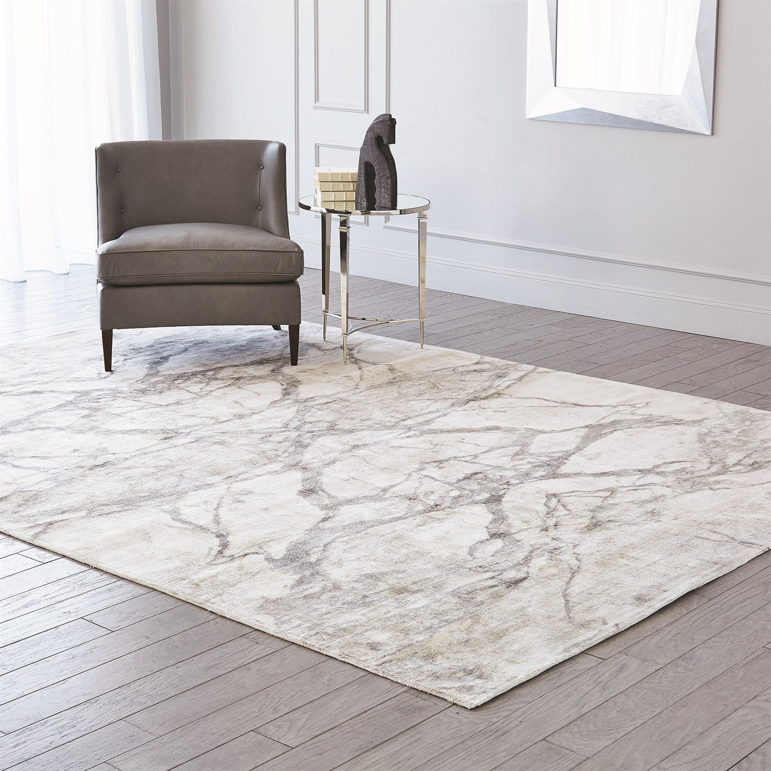 Mirror Match Marble Rug-Global Views-GVSA-9.93098-RugsNeutrals-8' x 10'-2-France and Son