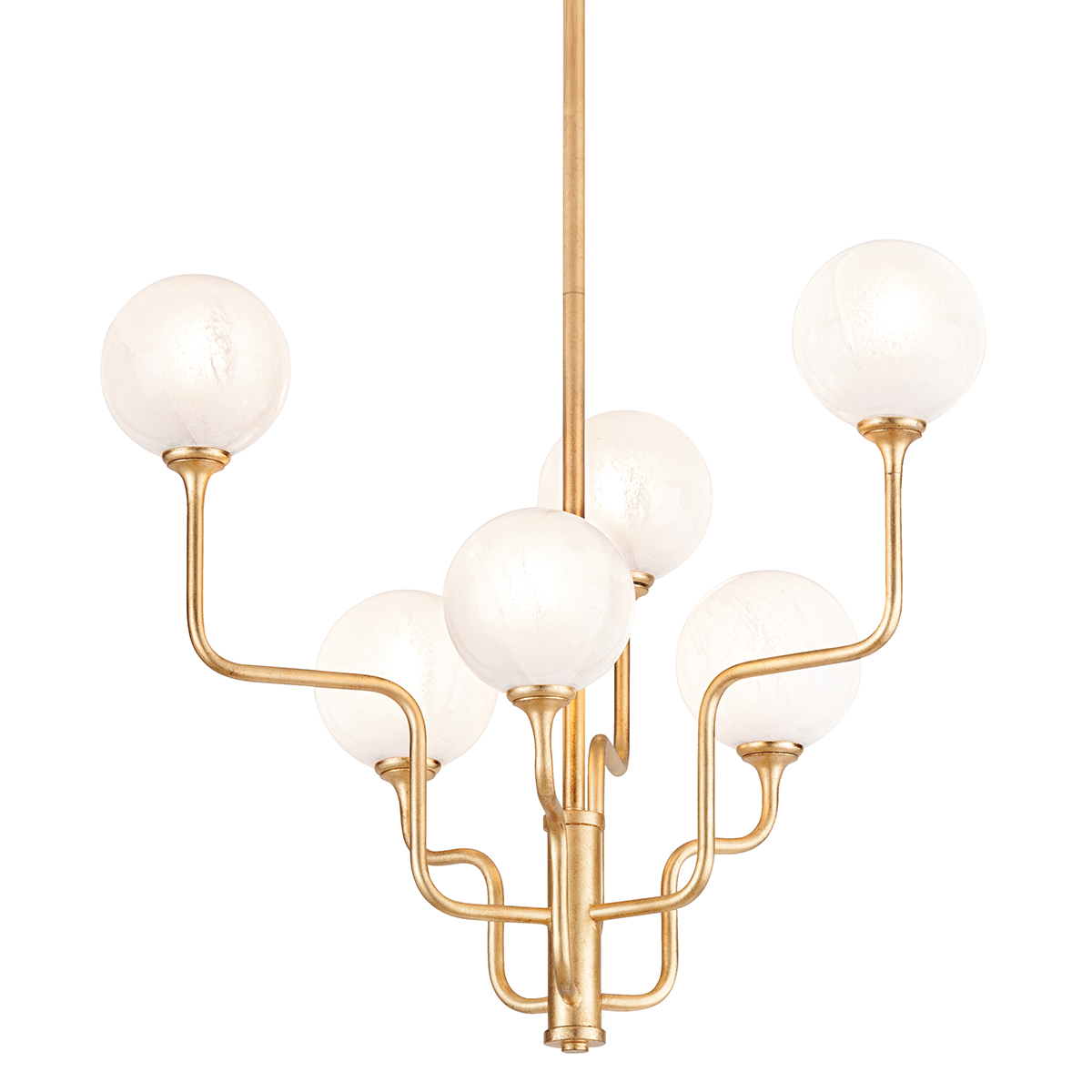 Onyx 6 Light Chandelier Vintage Gold Leaf-Corbett Lighting-CORBETT-332-28-VGL-Chandeliers-1-France and Son