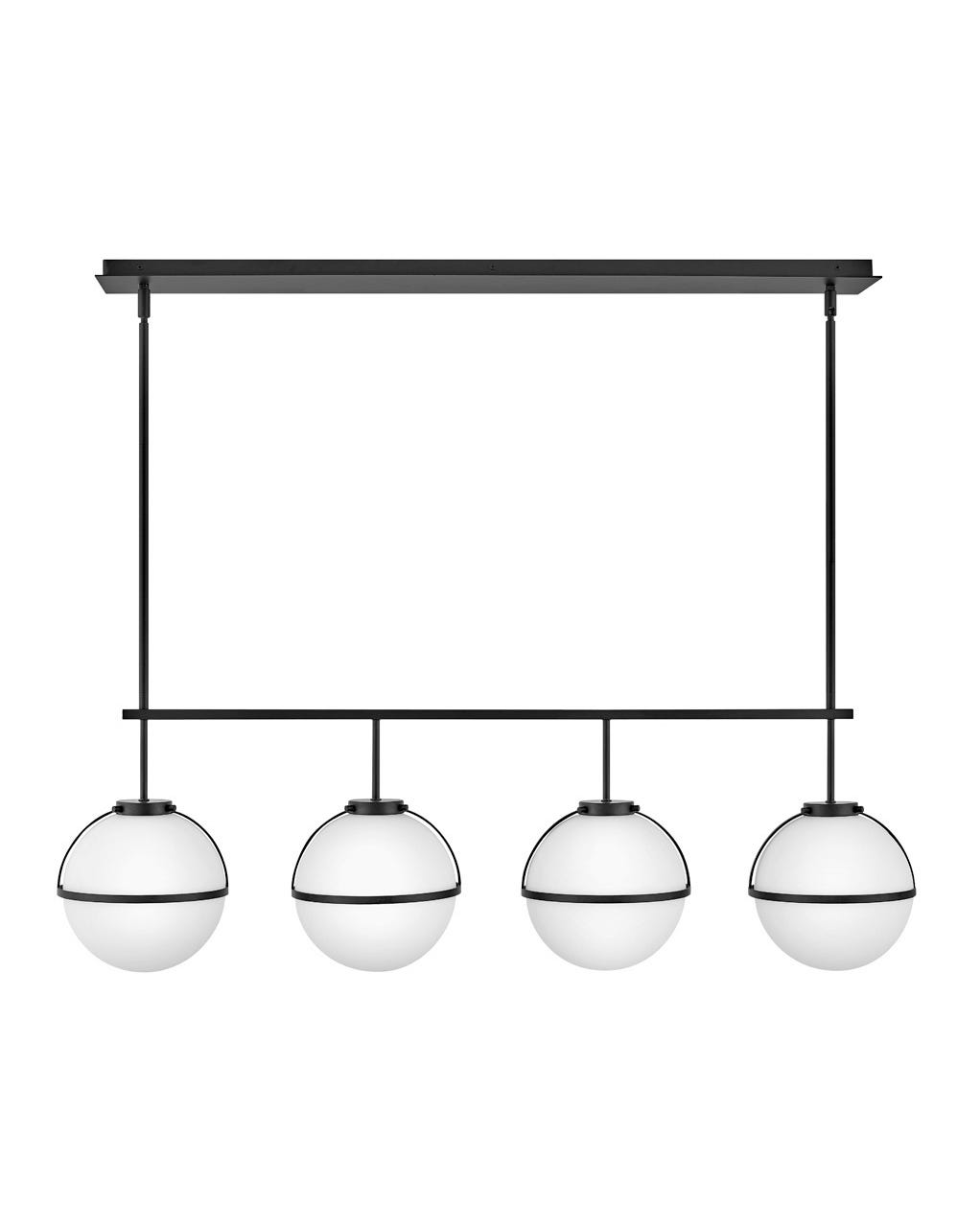 Chandelier Hollis - Four Light Linear-Hinkley Lighting-HINKLEY-39675BK-ChandeliersBlack-2-France and Son