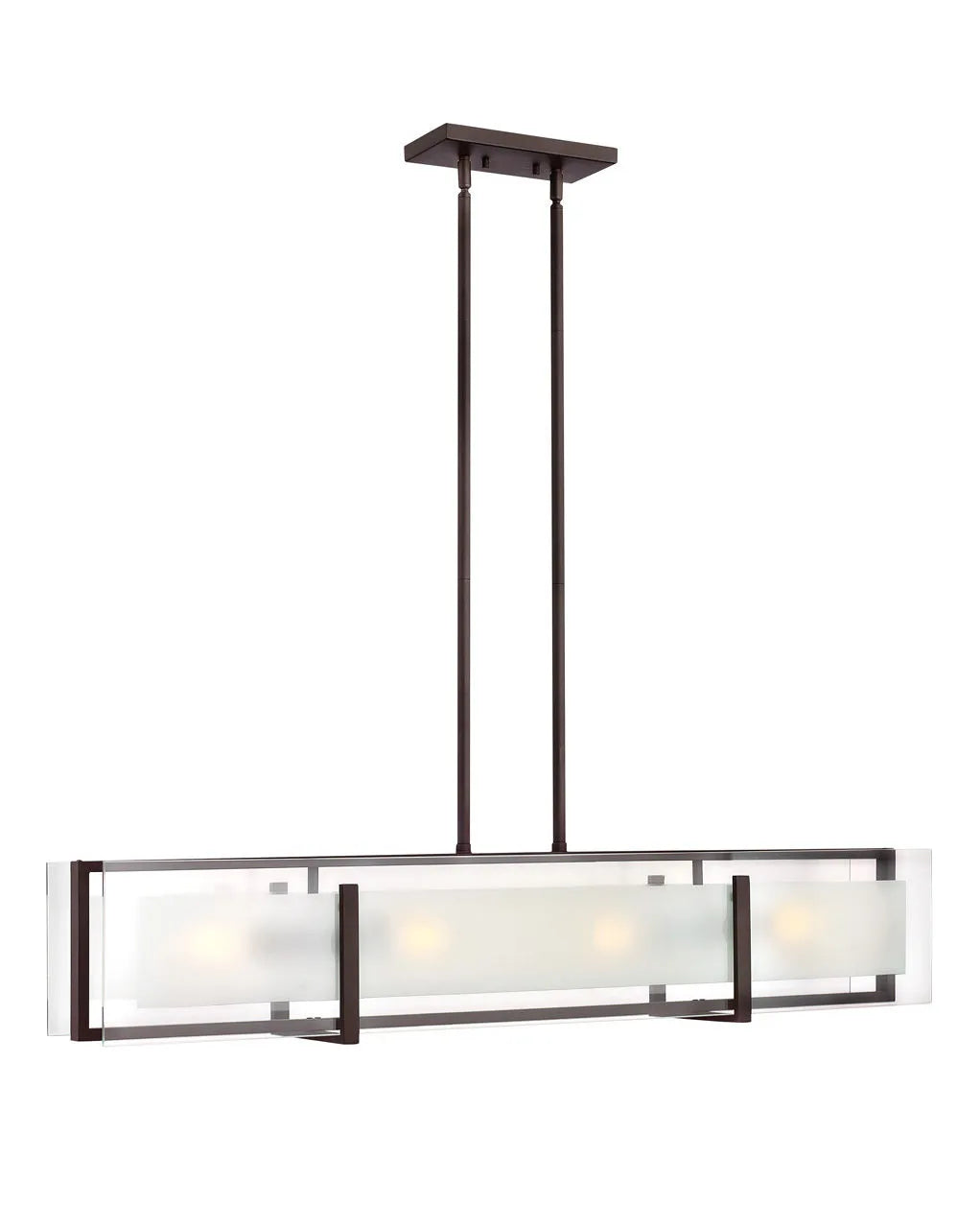 Latitude Chandelier Brushed Nickel-Hinkley Lighting-HINKLEY-3996OZ-ChandeliersBrown-2-France and Son