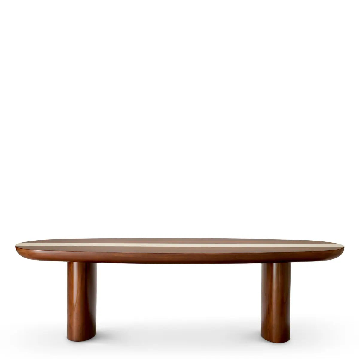 Additional view of Coffee Table Jenson Mahogany Wood High Gloss in rich mahogany brown and warm walnut brown.