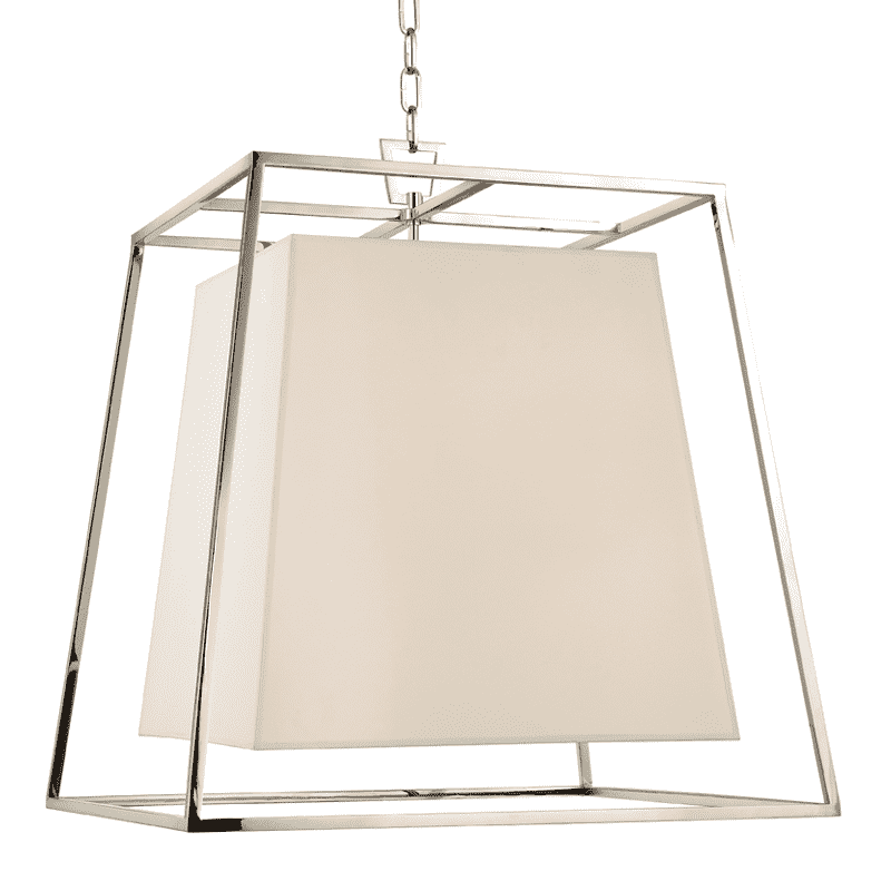 Kyle 6 Light Chandelier-Hudson Valley-HVL-6924-PN-WS-PendantsPolished Nickel With White Shade-6-France and Son