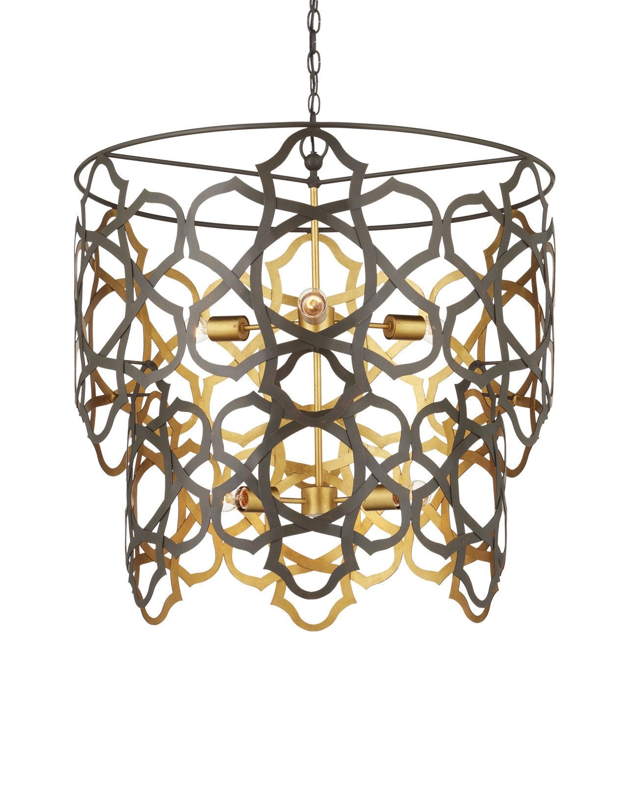 Mauresque Medium Bronze & Gold Chandelier